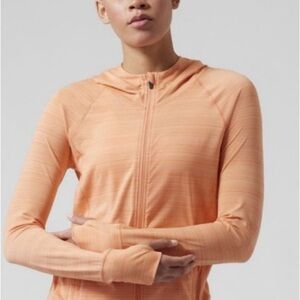 Athleta Pacifica Illume UPF Relaxed Jacket XXS Peach Lightweight Zip Hoodie